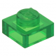 LEGO lapos elem 1x1, átlátszó zöld (3024)